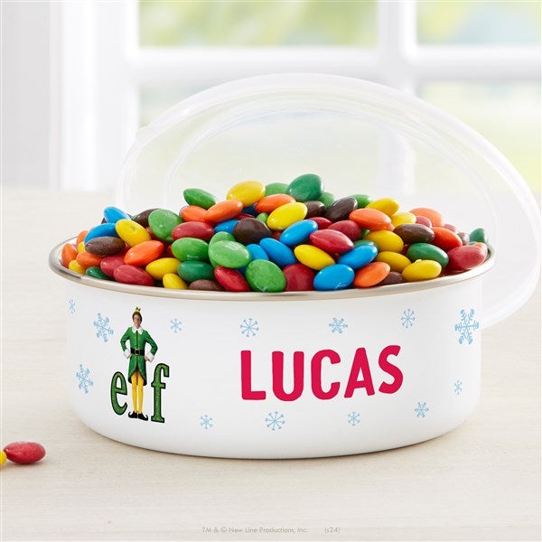 Elf® Personalized Enamel Bowl with Lid - 51718