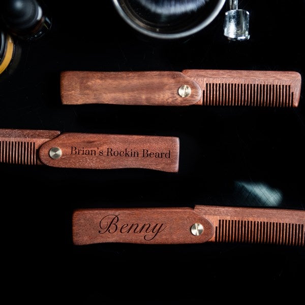 Personalized Folding Beard Comb - 51788D