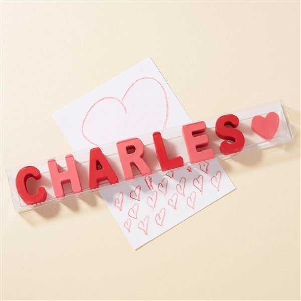 Valentine's Kids Name Personalized Crayons  - 51813D