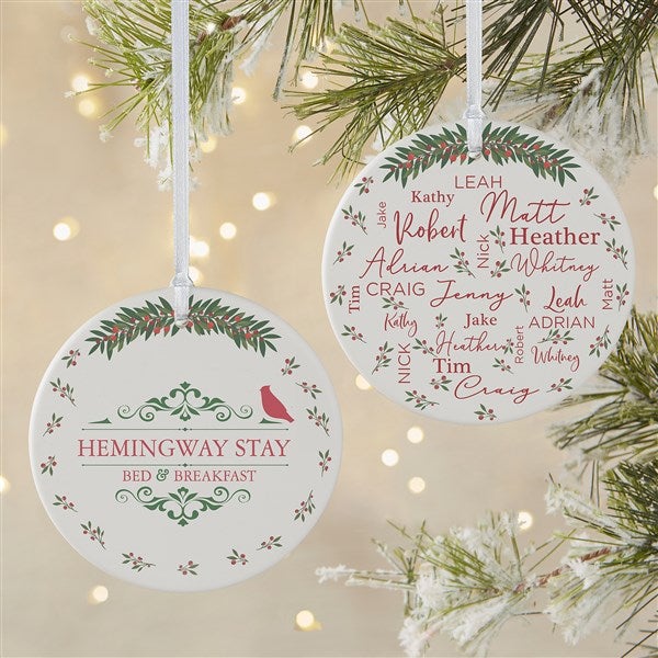 Personalized Logo Merry Name Ornament - 51852