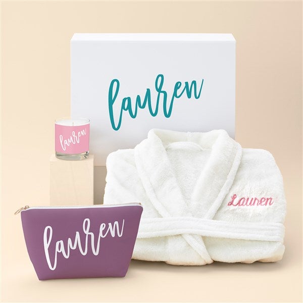 Personalized Spa Gift Set For Her - Trendy Script  - 51870