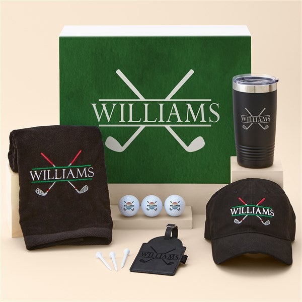 Crossed Clubs Personalized Golf Gift Set - 51872