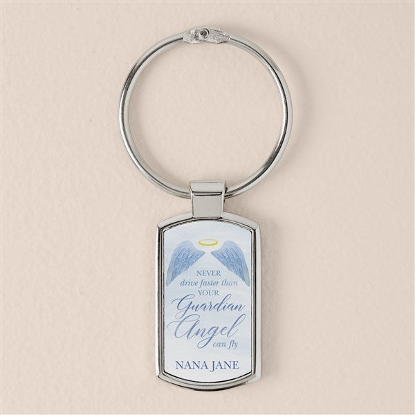 Guardian Angel Personalized Photo Charm Keychain - 51881