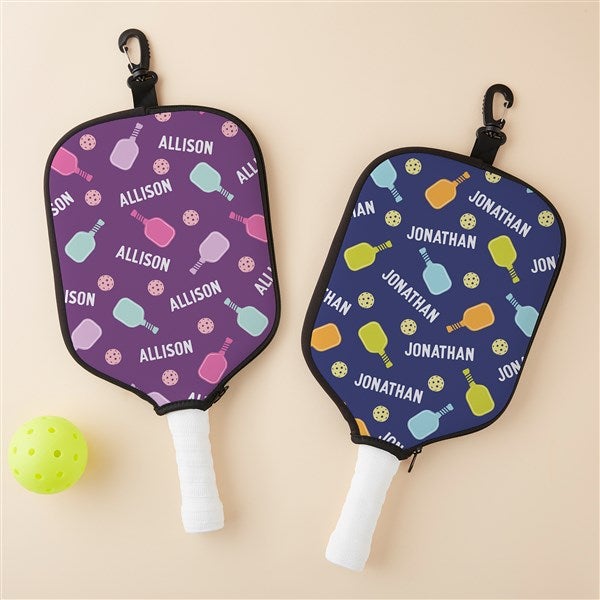 Pickleball Repeating Name Personalized Pickleball Paddle Cover - 51979