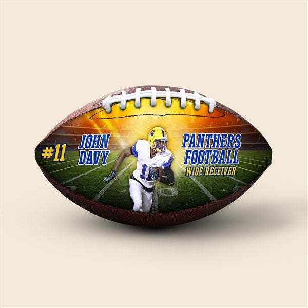 Personalized Burst Photo Football - 52080D