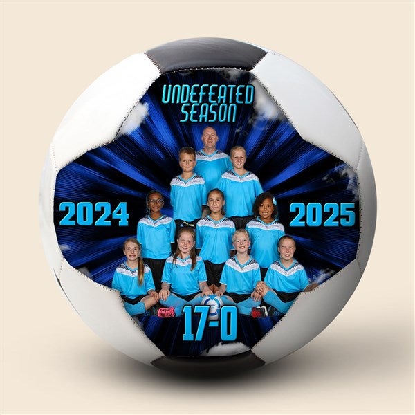 Personalized Thunderstorm Photo Soccer Ball - 52088D