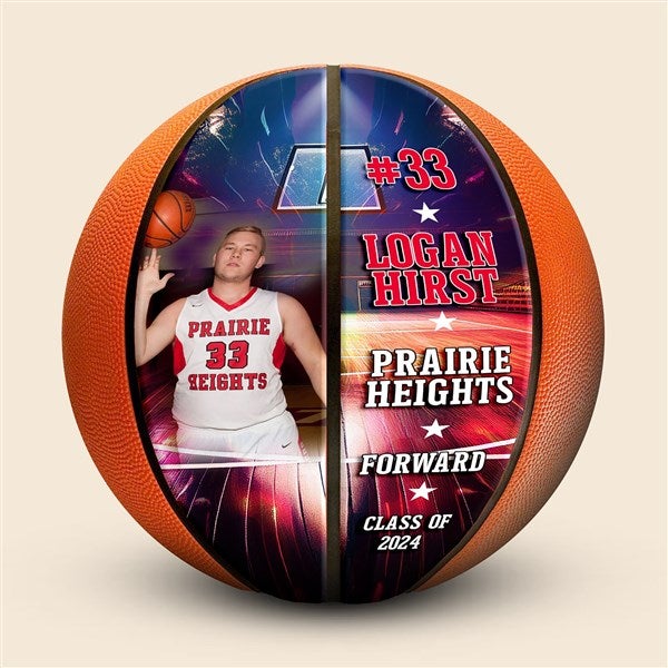 Personalized Burst Photo Basketball - 52092D