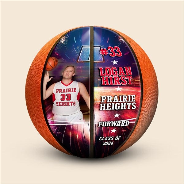 Personalized Burst Photo Basketball - 52092D