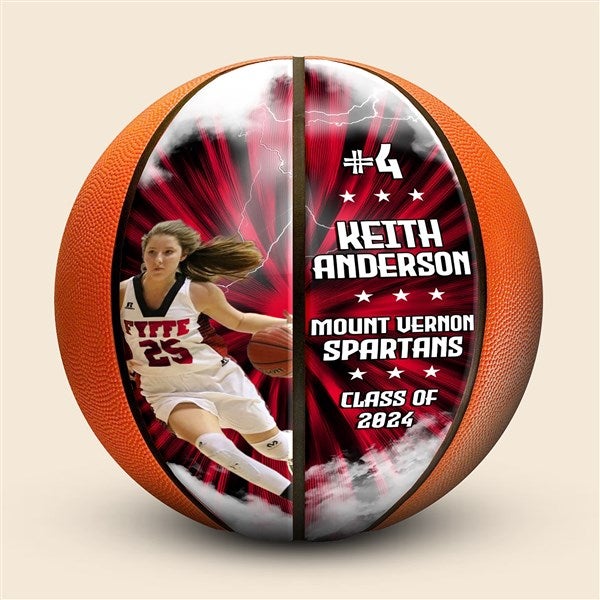 Personalized Thunderstorm Photo Basketball - 52093D