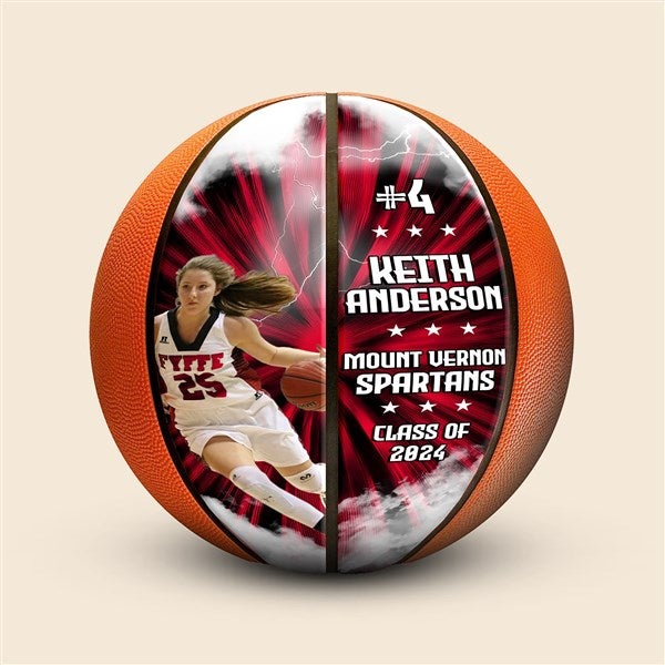 Personalized Thunderstorm Photo Basketball - 52093D