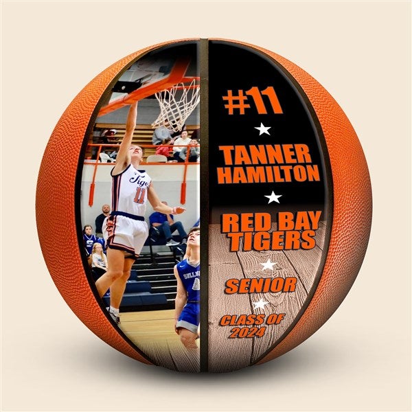 Personalized Courtside Photo Basketball - 52094D