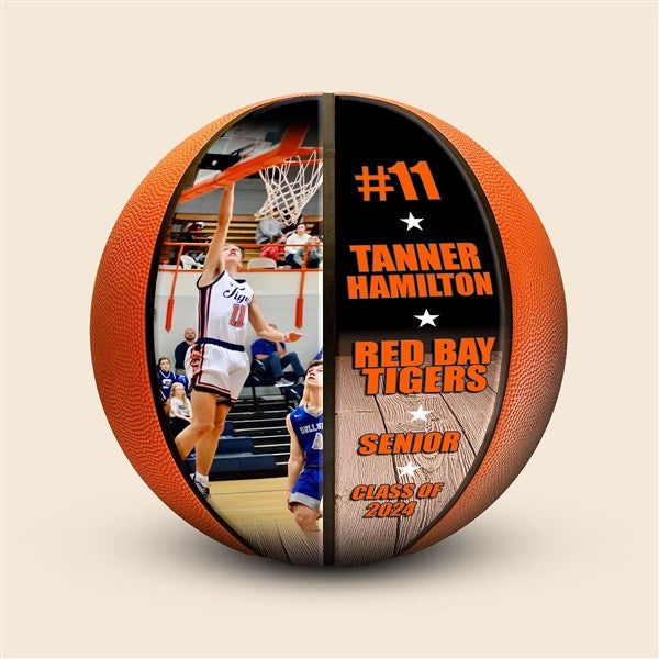 Personalized Courtside Photo Basketball - 52094D