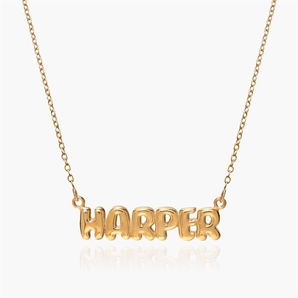 Personalized Bubble Letters Name Necklace - 52218D