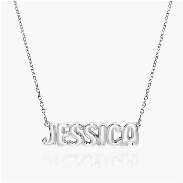 Personalized Bubble Letters Name Necklace - 52218D