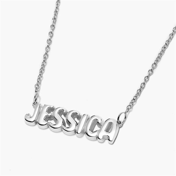 Personalized Bubble Letters Name Necklace