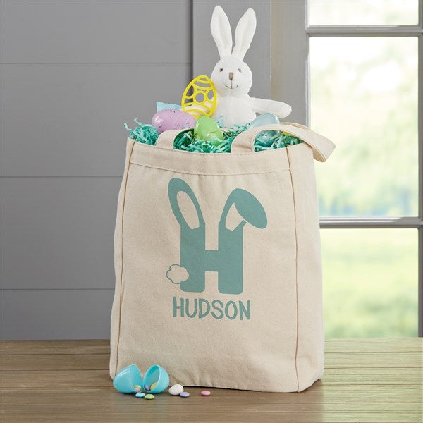 Bunny Monogram Personalized Canvas Easter Treat Bags - 52285