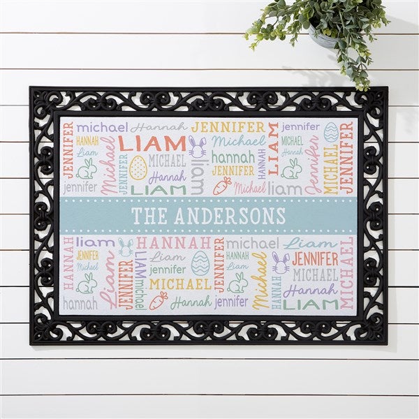 Easter Repeating Name Personalized Doormat  - 52296