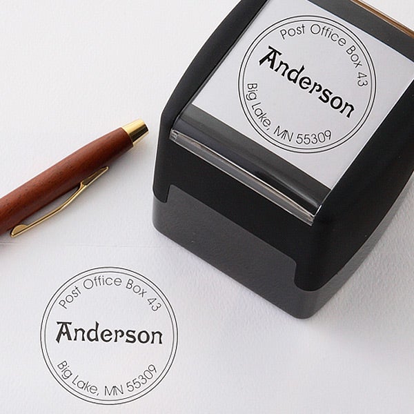 Handwritten Last Name Return Address Stamp - A28