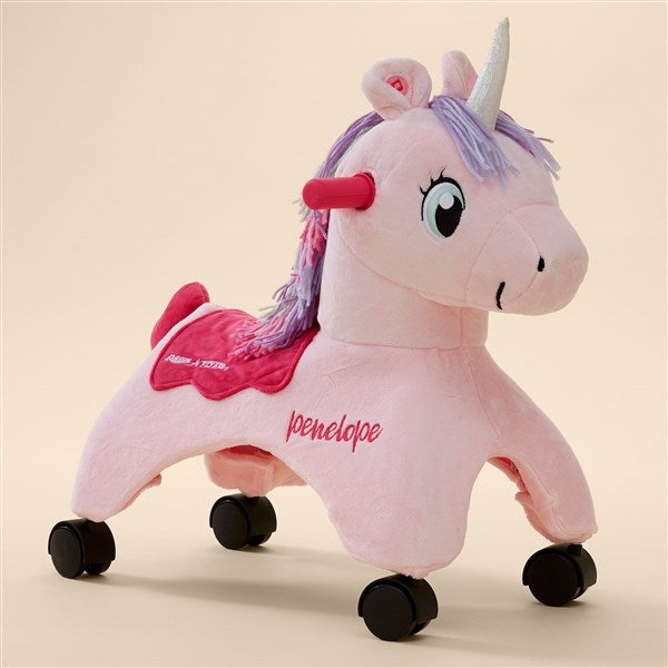 Personalized Radio Flyer Shimmer the Magical Touch Unicorn Riding Toy - 52396