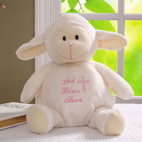 personalized baptism stuffed animal