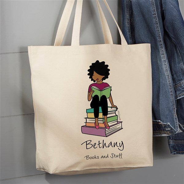 Book Lover philoSophie's Personalized Canvas Tote Bags - 52453