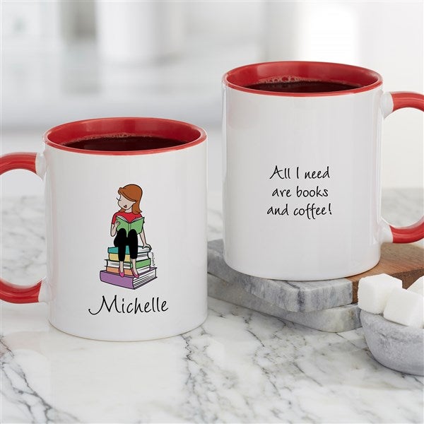 Book Lover philoSophie&#39;s® Personalized Coffee Mugs - 52456