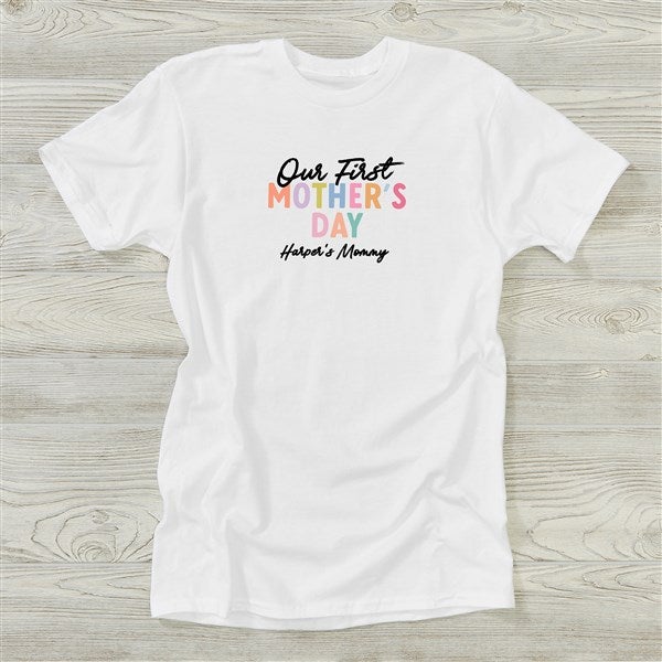 Colorful First Mother&#39;s Day Personalized Ladies Shirts - 52607