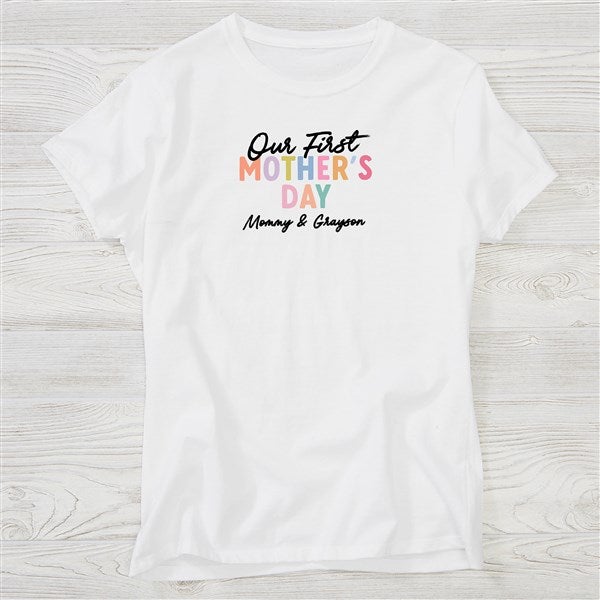 Colorful First Mother&#39;s Day Personalized Ladies Shirts - 52607