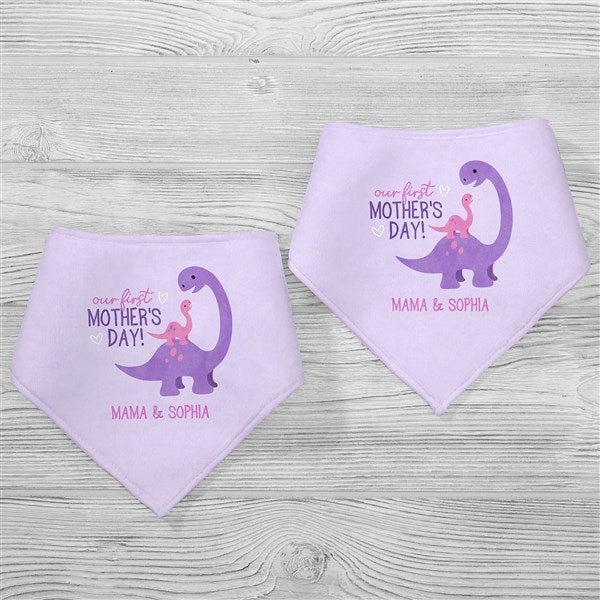 First Mother&#39;s Day Dino Personalized Baby Bib - 52612