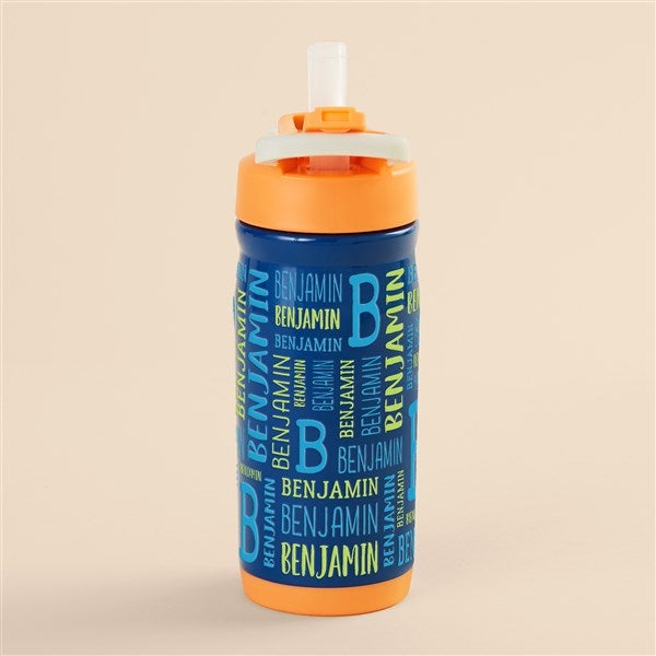 Name & Initial Personalized Kids Insulated Water Bottles - 14oz - 52690