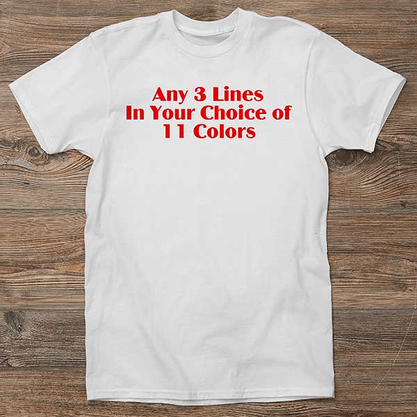 Personalized White Clothing - Custom Printed Text - 5278