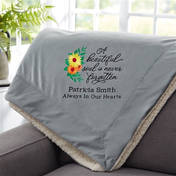 Beautiful Soul Embroidered Sherpa Blanket - 52809