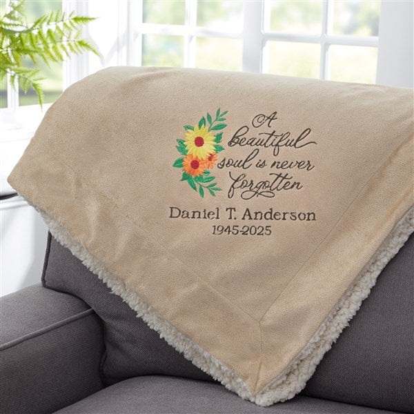 Beautiful Soul Embroidered Sherpa Blanket - 52809