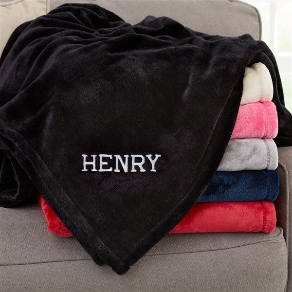 Cozy Name Embroidered Fleece Throw Blanket - 52811