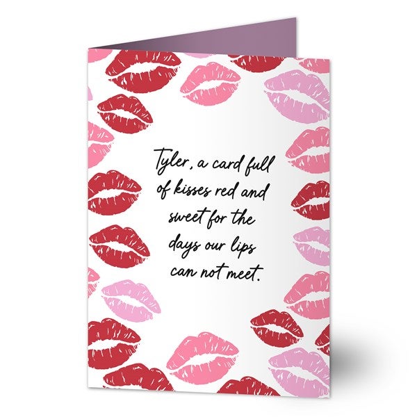 Lips of Love Personalized Romantic Greeting Card  - 52966