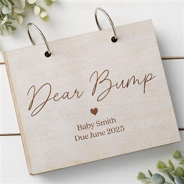 Mom To Be Personalized Wood Photo Album  - 52983