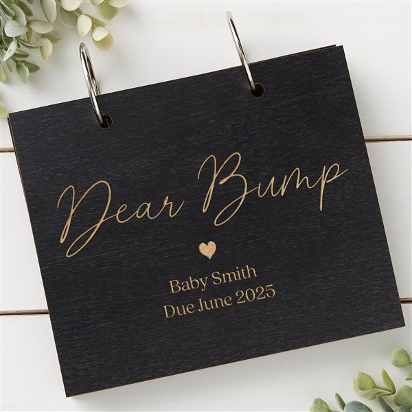 Mom To Be Personalized Wood Photo Album  - 52983