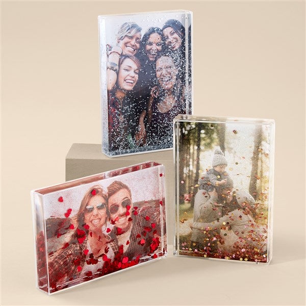 Cherished Memories Personalized Glitter Photo Blocks - 52991