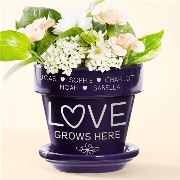 Blooming Love Personalized Flower Pot - 52992