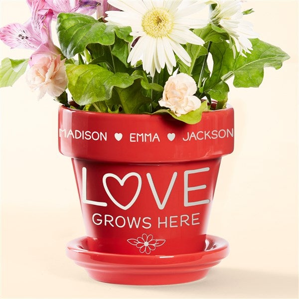 Blooming Love Personalized Flower Pot - 52992