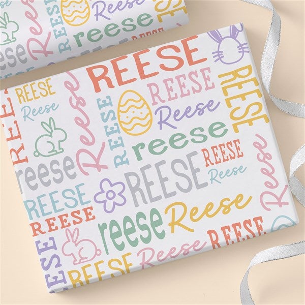 Easter Repeating Name Personalized Wrapping Paper - 52998