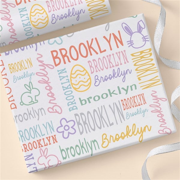 Easter Repeating Name Personalized Wrapping Paper - 52998