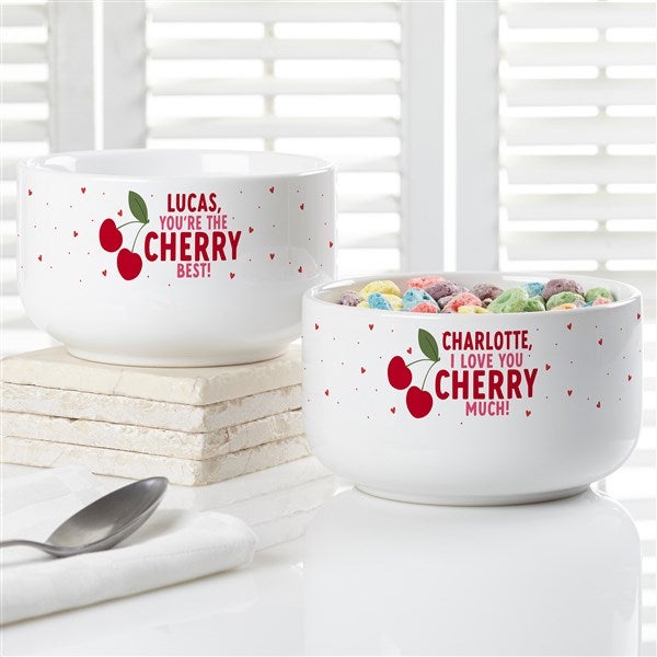 Sweet Cherries Personalized 14 oz. Kids Cereal Bowl - 53410