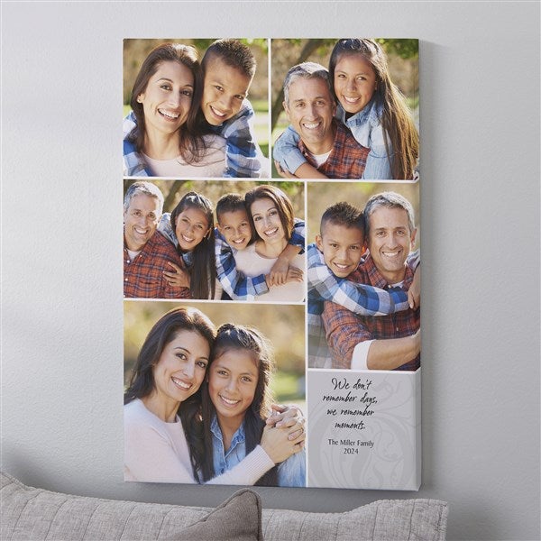 Our Memories Photo Montage Personalized Canvas Print - 5404
