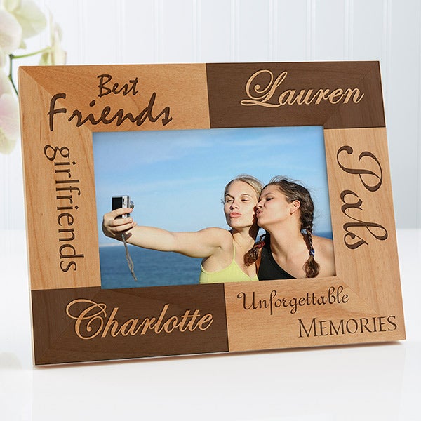 Personalized Best Friends Wooden Picture Frames - Engraved Free - 5518