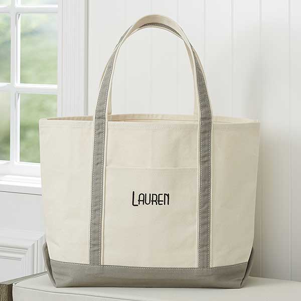 monogrammed tote bags with pockets