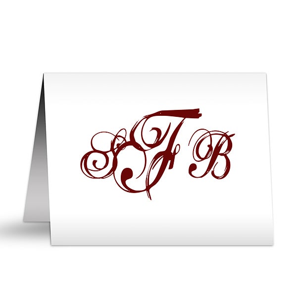 Personalized Note Cards - Script Monogram - 5767