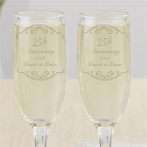 Gold 50th Anniversary Champagne Flutes (Set of 2) – Sparkle and Bash