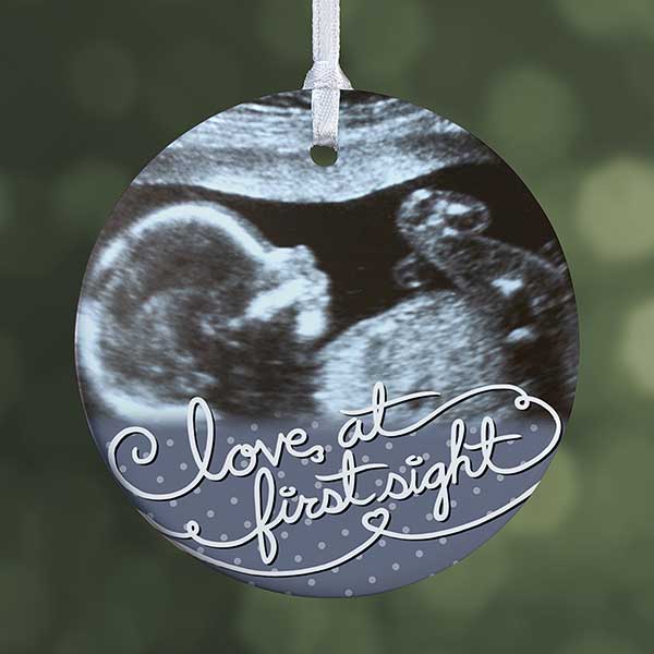 Baby Sonogram Photo Personalized Christmas Ornament - 5865