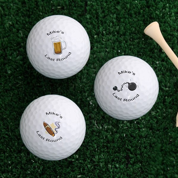 Personalized Wedding Golf Balls - Groom's Last Round - 6191